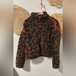 Thread & Supply Brown and Black Fleece Jacket